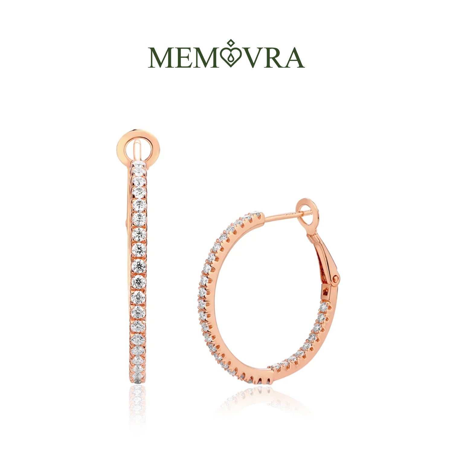 Golden Halo Moissanite Hoop Earrings